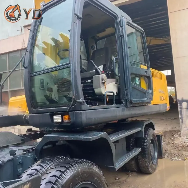 Good Condition Low Price Used Hyundai R210W-7 Wheeled Excavator Machine Supplier