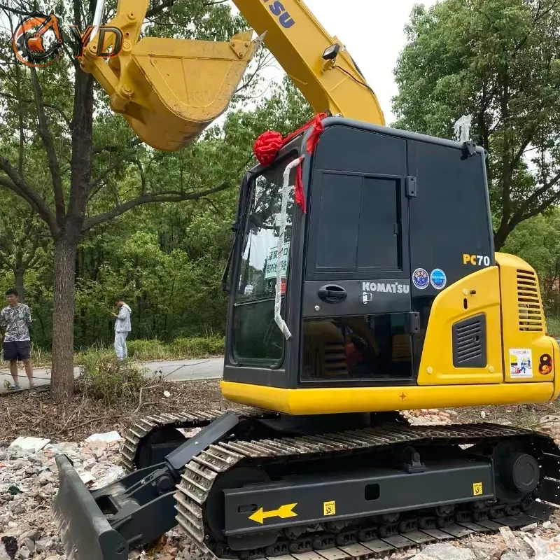 Robust Powerful Used Komatsu PC70-8 Small Crawler Excavator Construction Equipment Global